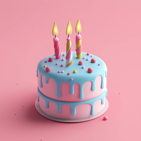 生日蛋糕贴纸设计