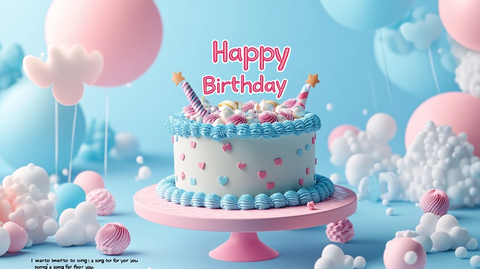生日蛋糕与祝福语