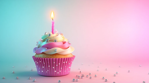 生日蛋糕蜡烛粉红装饰