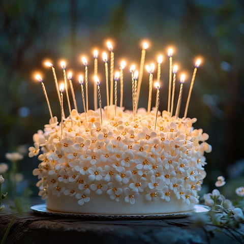 支蜡烛生日蛋糕