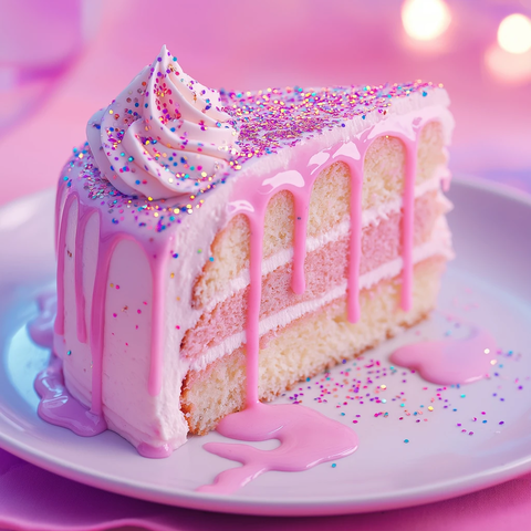 粉色生日蛋糕甜点