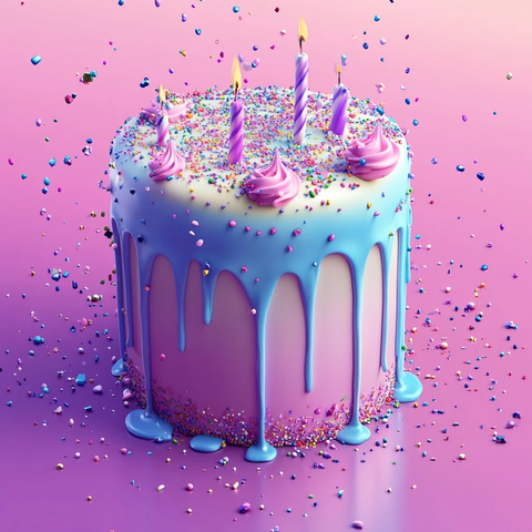 生日蛋糕卡通动画特效