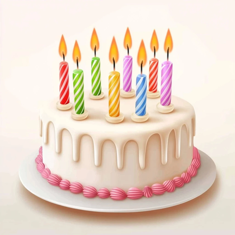 蛋糕蜡烛燃烧儿童界面