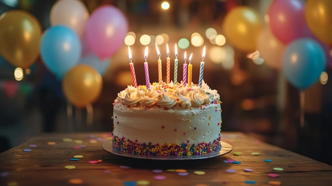 生日蛋糕气球桌景