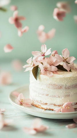 樱花蛋糕装饰细节