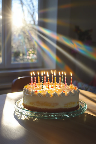 生日蛋糕十二根蜡烛