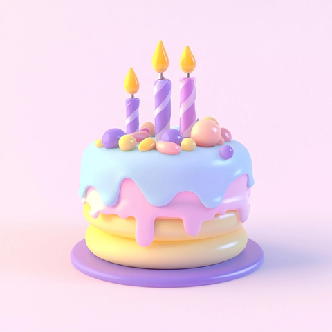 生日蛋糕卡通图案