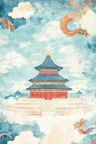 天坛建筑全景图