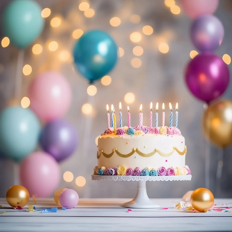 生日派对装饰与气球