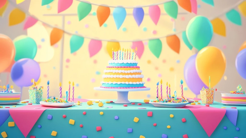 生日蛋糕桌布装饰派对