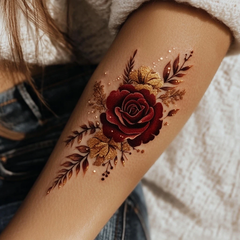 玫瑰纹身设计灵感集