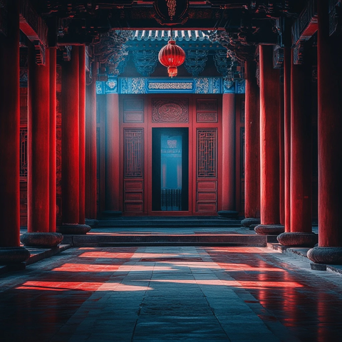 古色古香的中式传统建筑庭院