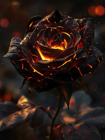 黑玫瑰火焰纹理特写