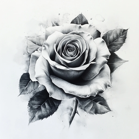 黑白玫瑰静物摄影