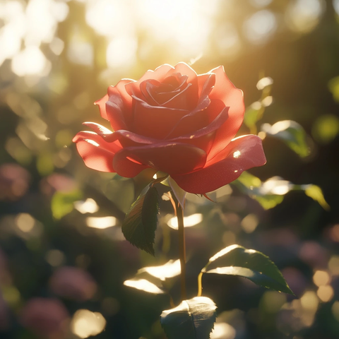 红玫瑰盛开花瓣细腻