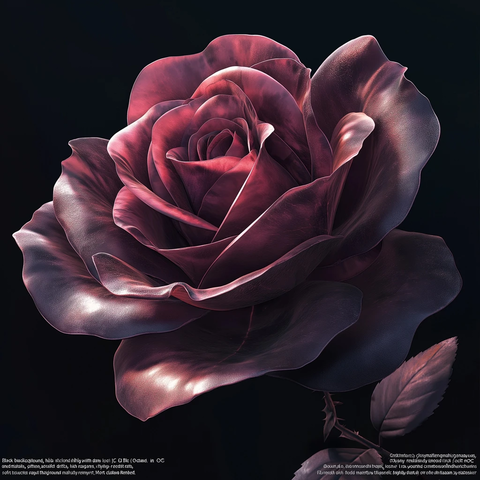 黑背景玫瑰暗红光泽