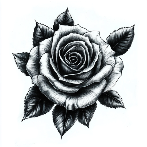 动态玫瑰纹身设计参考