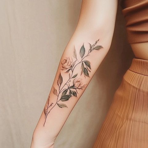 女性手臂静物自然光影