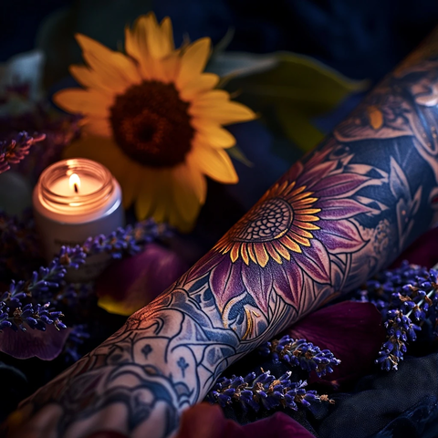 滋润皮肤与鲜艳纹身效果