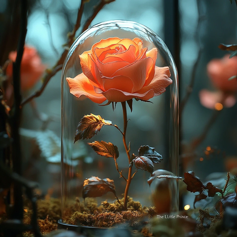 小王子玫瑰花玻璃罩