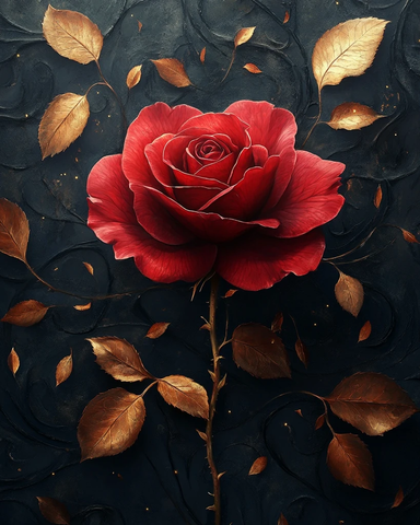 深红玫瑰花瓣黑色背景