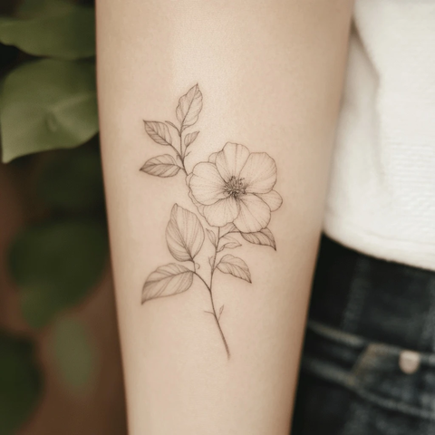 英寸细线纹身照片