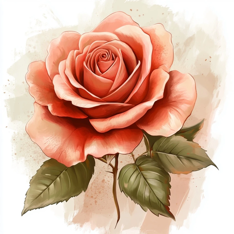 真实饱满玫瑰纹身设计