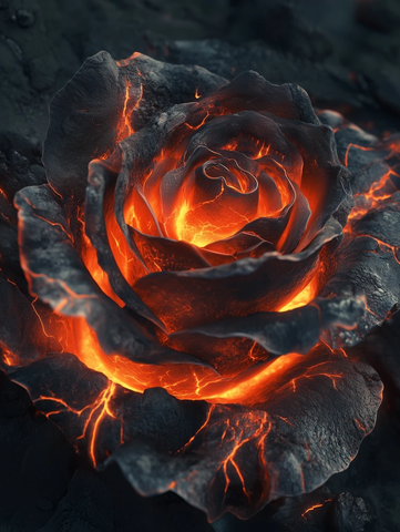 火山石玫瑰冷却花瓣