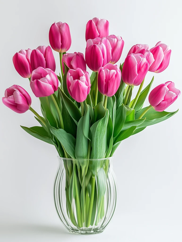 粉色郁金香插花