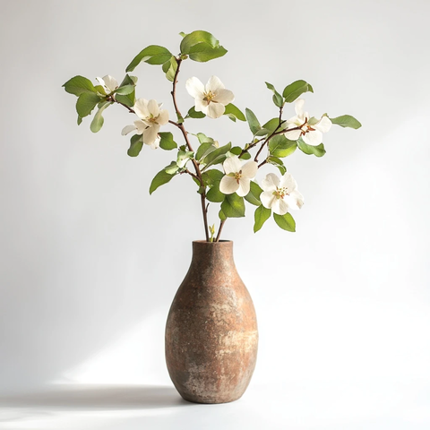 梨花枝条侧光静物