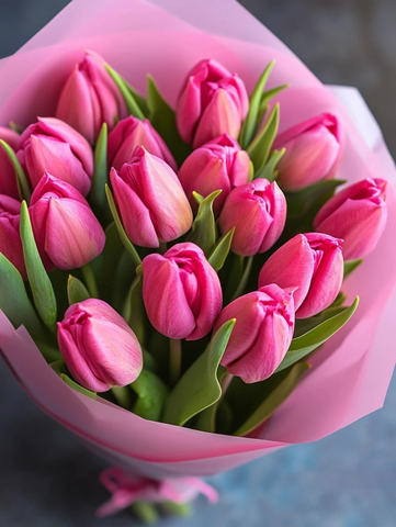 粉红包装亮粉色郁金香