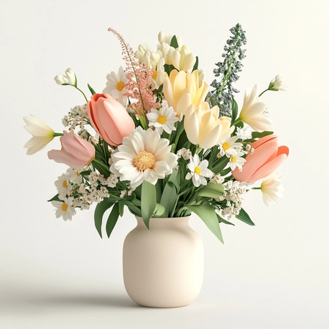 春日花束陶瓷花瓶