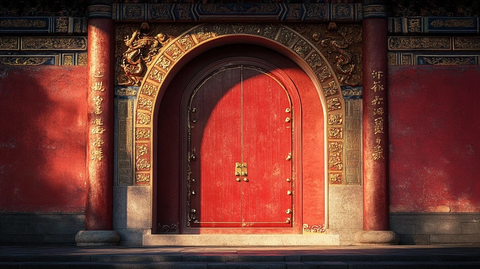 古典红门建筑尽显中国传统文化魅力