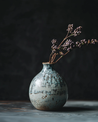 自制陶瓷花瓶特写