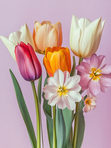 郁金香风信子水仙花组合