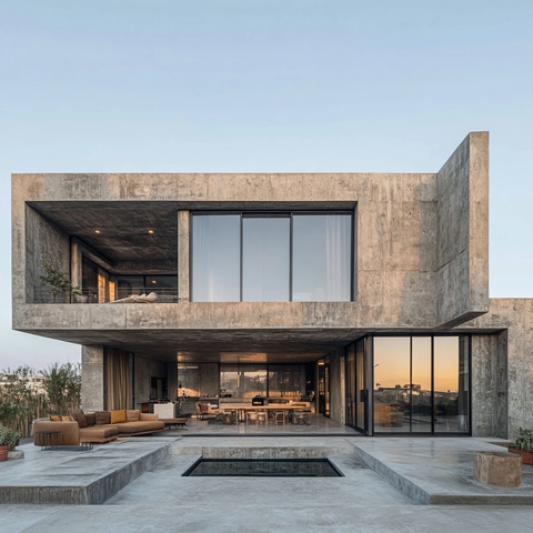 混凝土盒子嵌套艺术空间