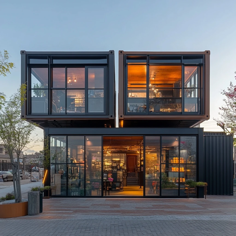 双层建筑双店现代立面