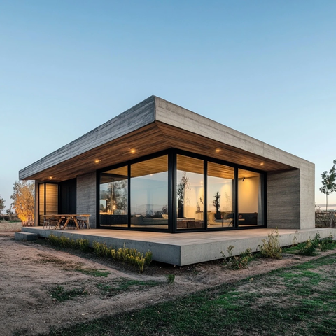 木质混凝土型平房设计