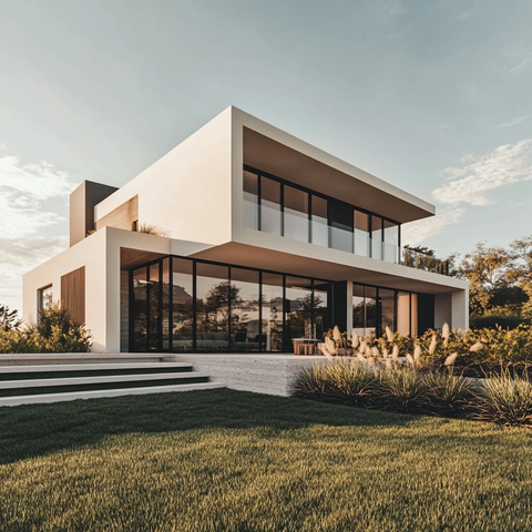 现代房屋建筑渲染图