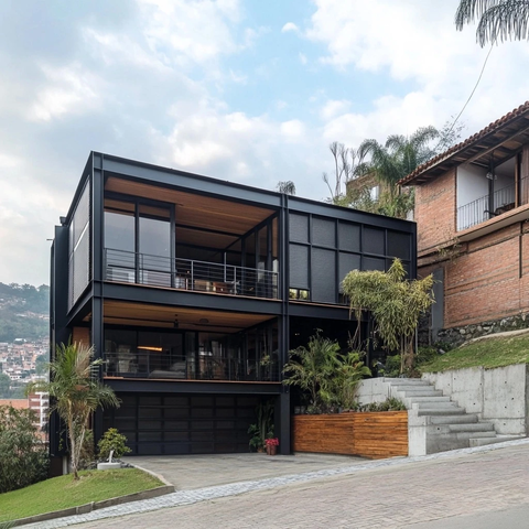 钢结构双层房屋连接老屋