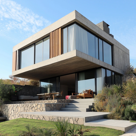 双层楼房混凝土木石结构