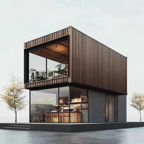 双层集装箱商店外观展示