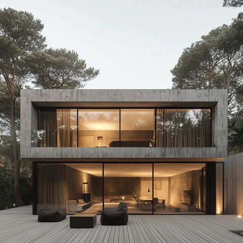 混凝土木质外立面设计