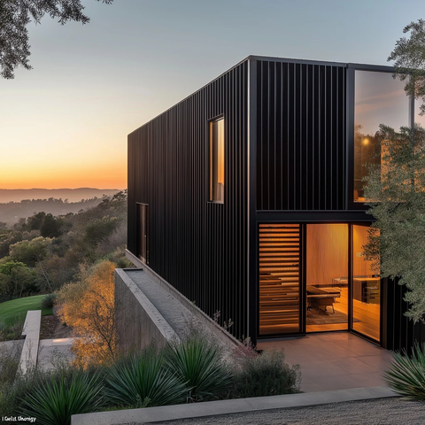 黑色金属箱与木质隔板