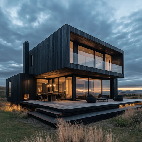 钢结构双层住宅景观