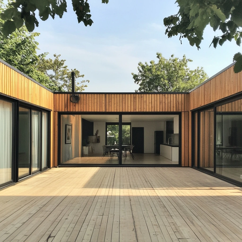 三集装箱形木质地板设计