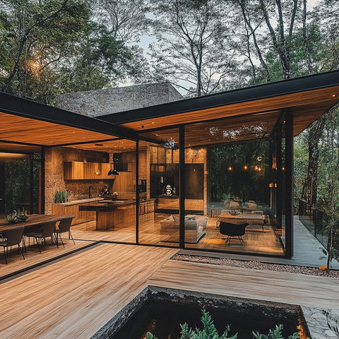 山林现代住宅与亡灵节装饰