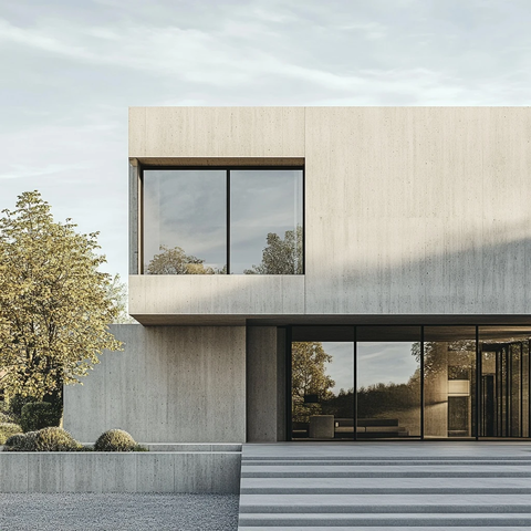 混凝土房屋正面细节