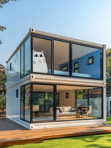 猫形双层容器房屋设计