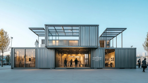 银灰集装箱展厅空间